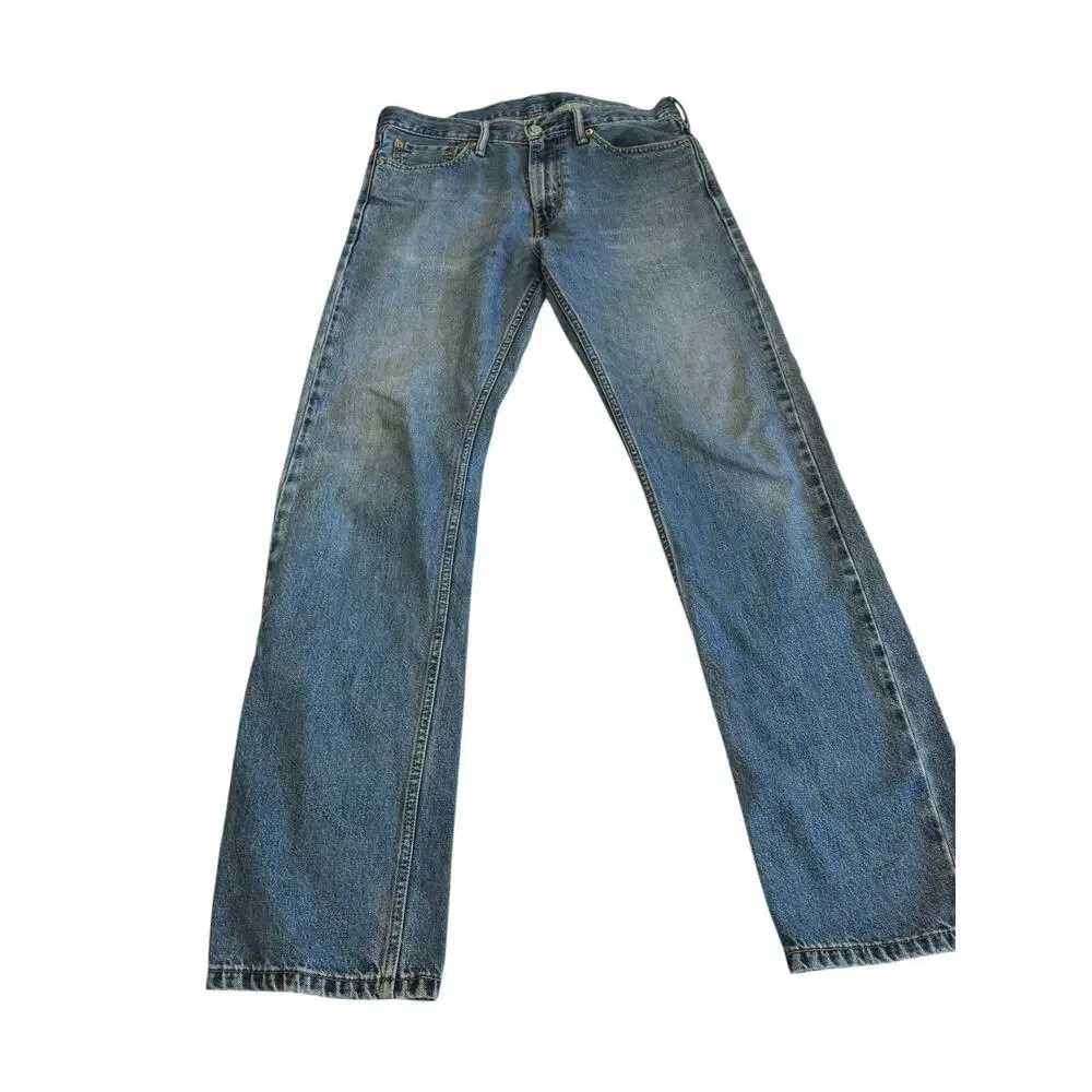 Levi's 513 Slim Straight Jeans Men's 32x34 Medium Wash Denim Blue Pants